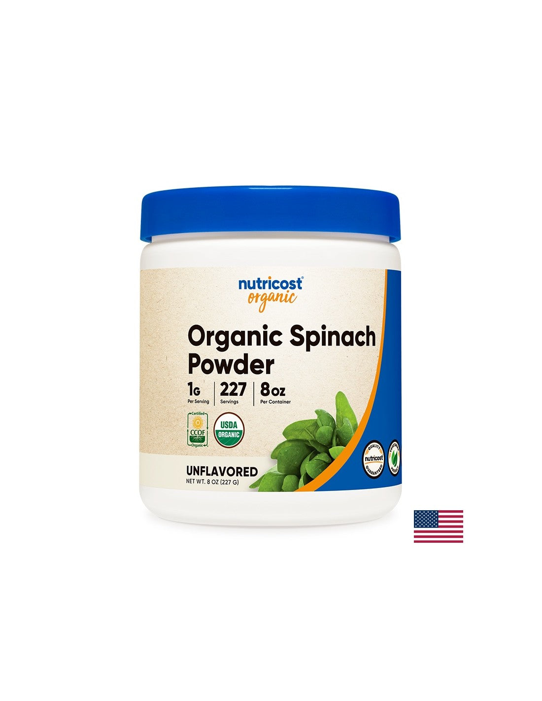 Biologisch spinaziepoeder - Toon, vitaliteit en sterke immuniteit, 227 g (poeder) <tc>Nutricost</tc>