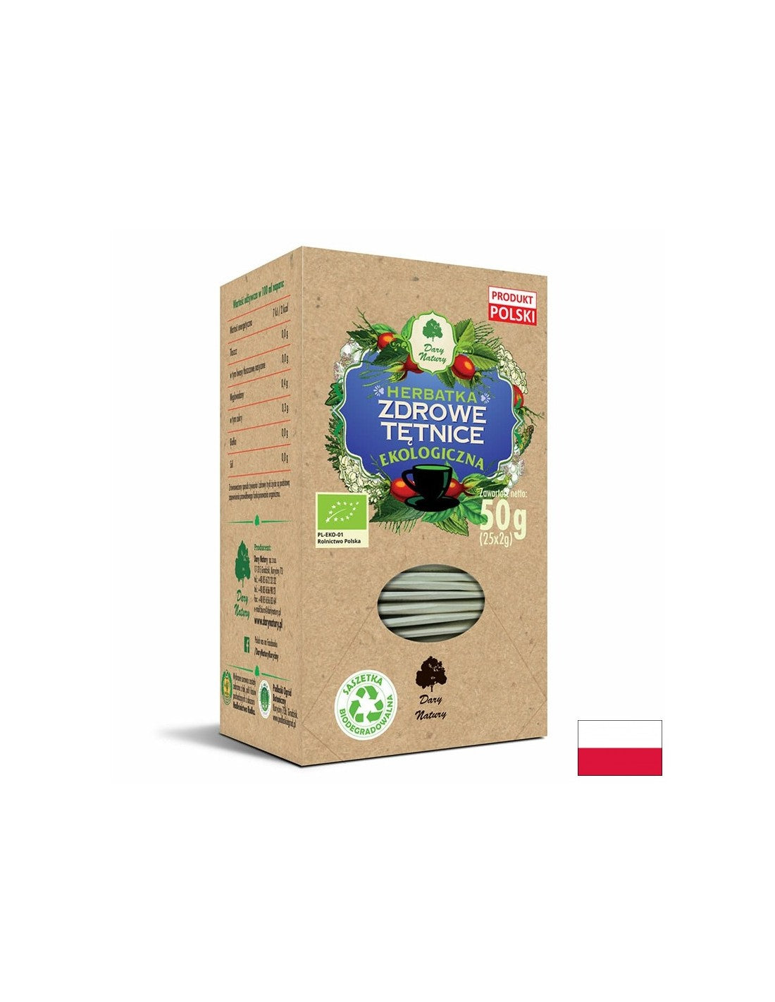 Té de hierbas para vasos sanguíneos sanos bio, 25 bolsas de filtro