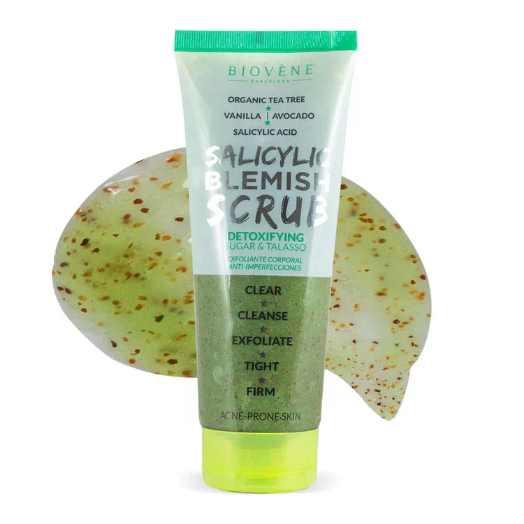 Salicylische tea tree scrub voor huidontgifting 250 ml