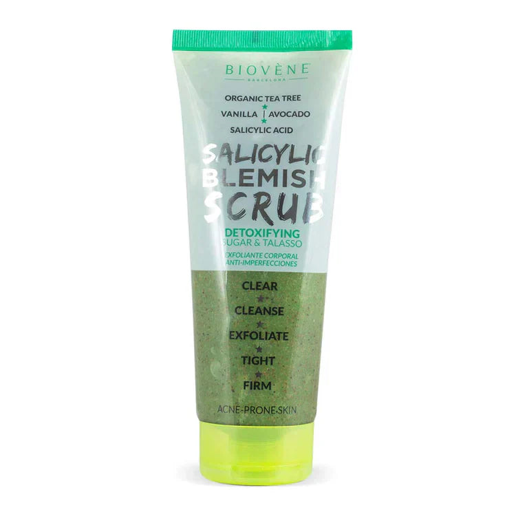 Salicylische tea tree scrub voor huidontgifting 250 ml