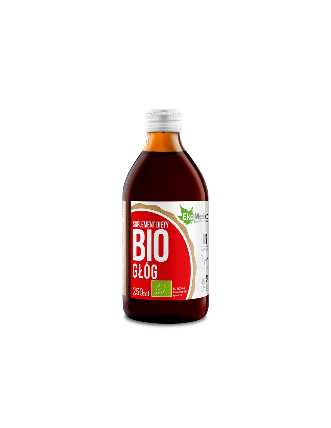 Širdies ir nervų sistema - „Hawthorn Organic“, „Sirupas 250 ml Ekamedica“