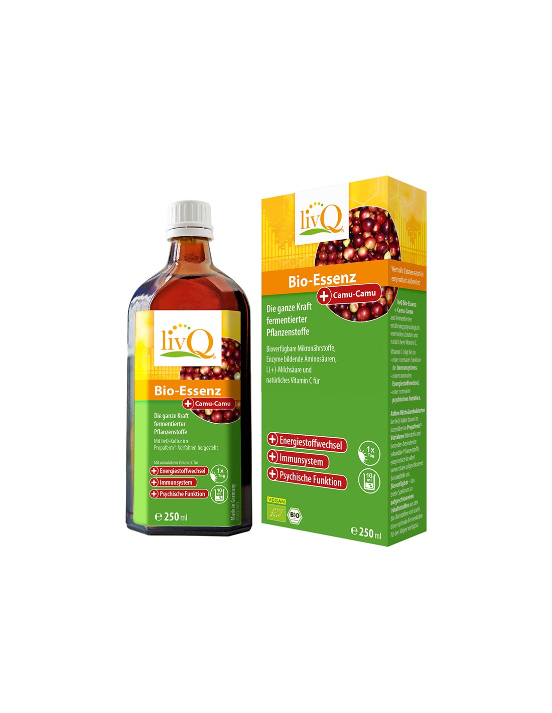 Syrop z fermentowanym ekstraktem roślinnym z Camu-camu Bio, 250 ml <tc>LivQ</tc>