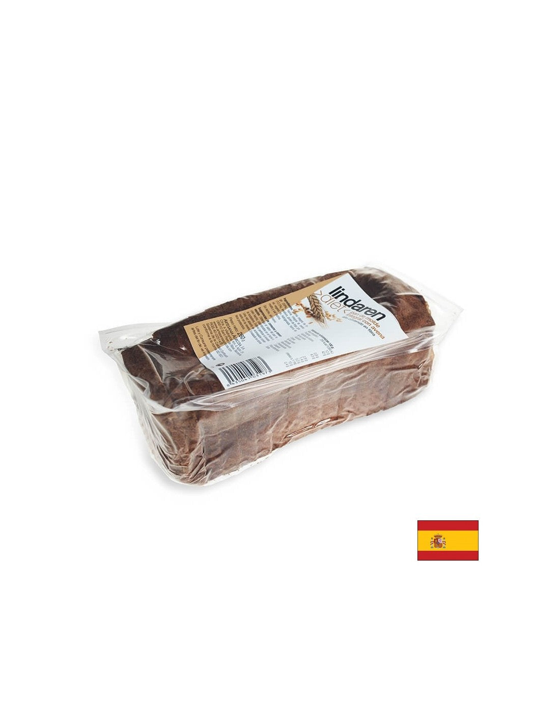 Celozrnná chléb s ovesným otrubkou - vyrobené ve Španělsku, 260 g, nakrájené na plátky