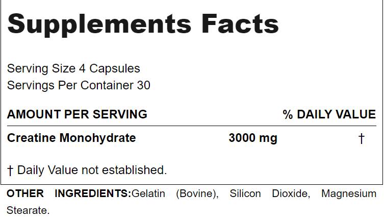 Creatine 3000 Caps - 120 capsules