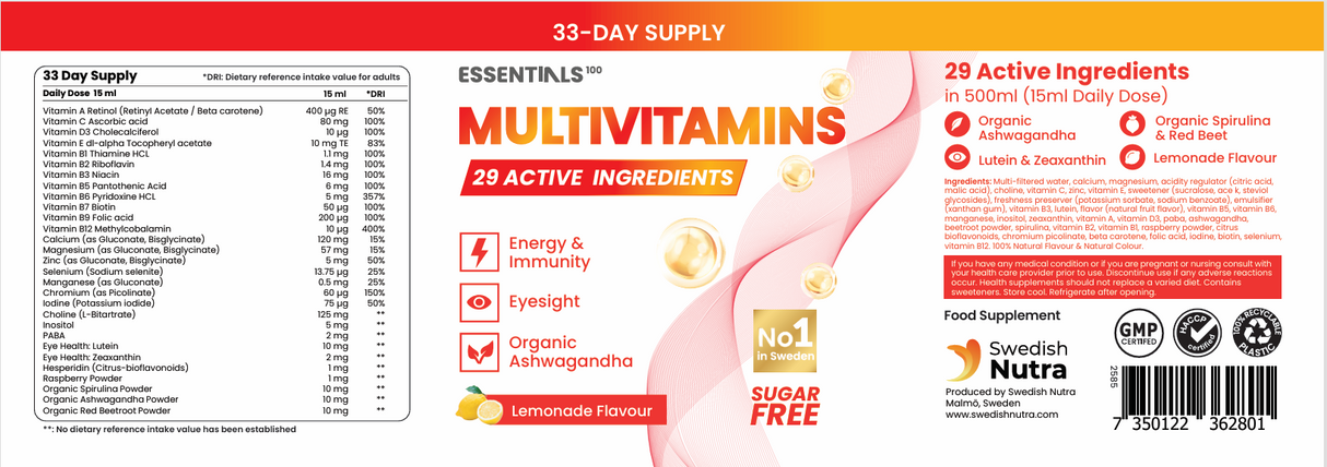 Multivitaminy 29 Aktivní složky - 33 dávek, 500 ml