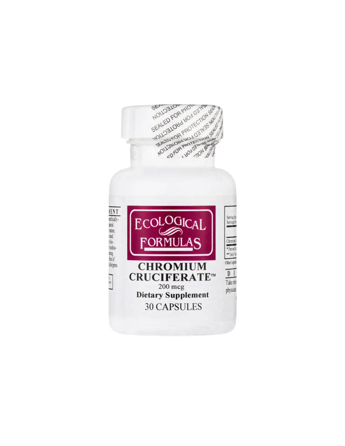 Chromium Cruciferate / Chrome, 200 µg, 30 capsules Ecological Formulas - Nutra Best Europe