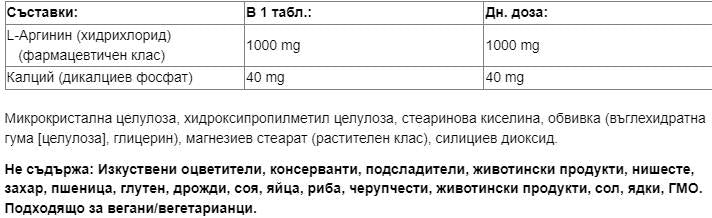 L-Arginine 1000 mg - 180 Tablets
