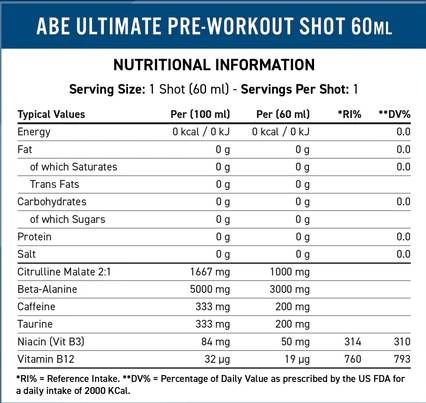 ABE Shot | All Black Everything Pre-Workout - 60 ml