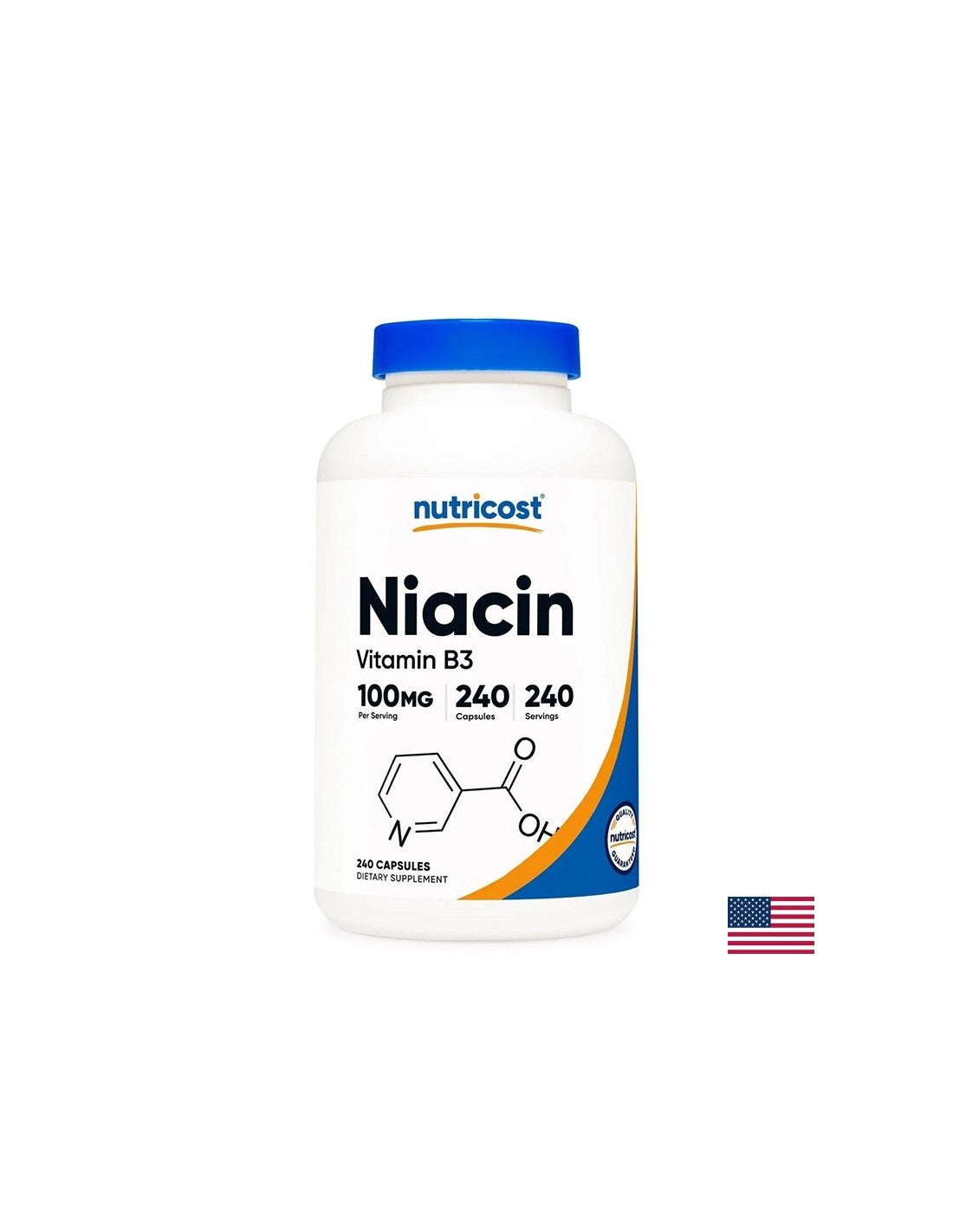 Nervous system - Vitamin B3 (Niacin), 100 mg x 240 capsules