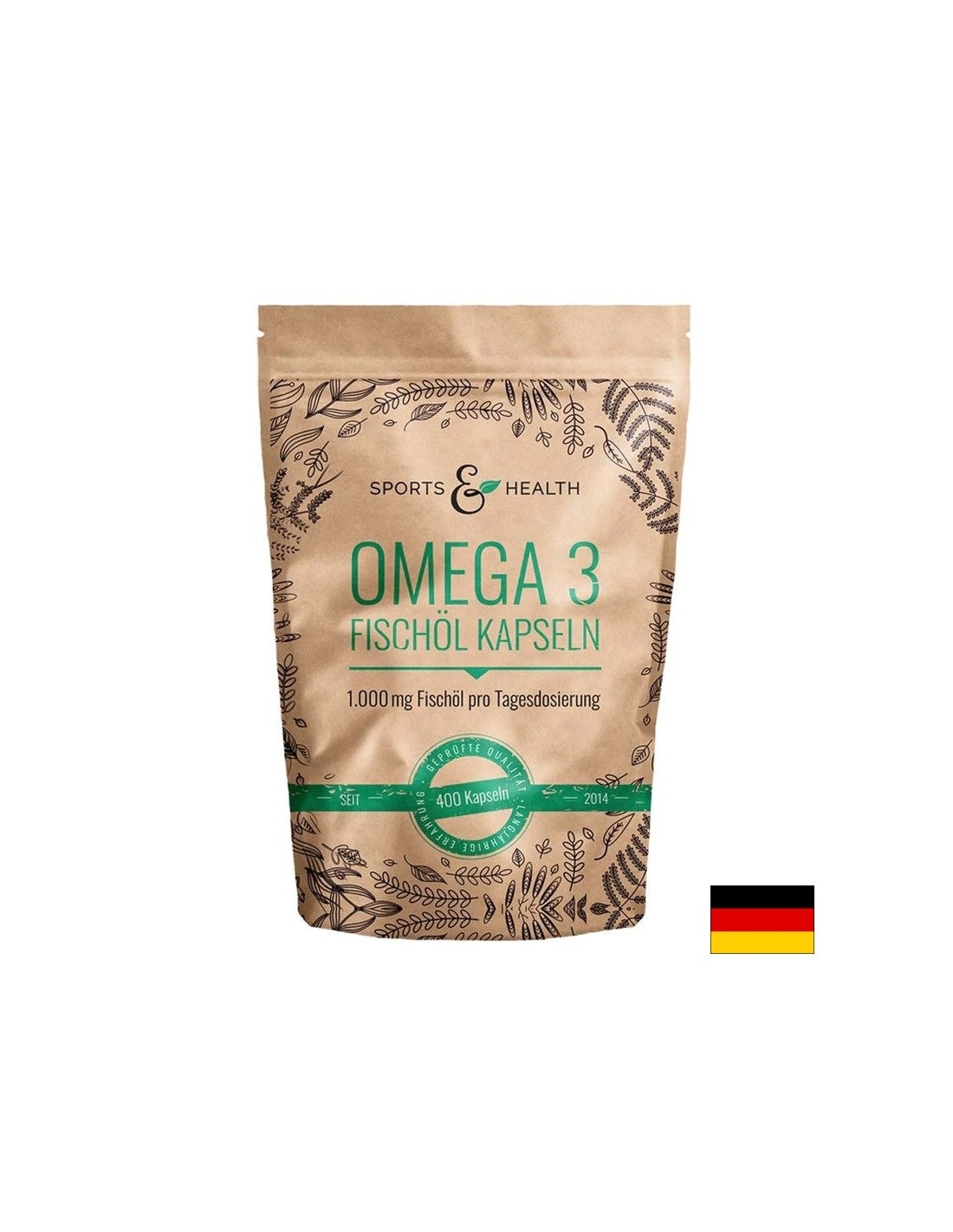 Kognitivní a srdeční funkce - Omega -3, 350 mg (EPA 180 mg / DHA 120 mg) x 400 softgel tobolek