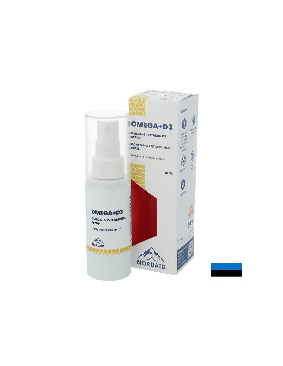 Omega-3 EPA & DHA + vitamin D3 1000 IU - Strong immunity and healthy bones and teeth - Mouth spray, 30 ml, 200 sprays