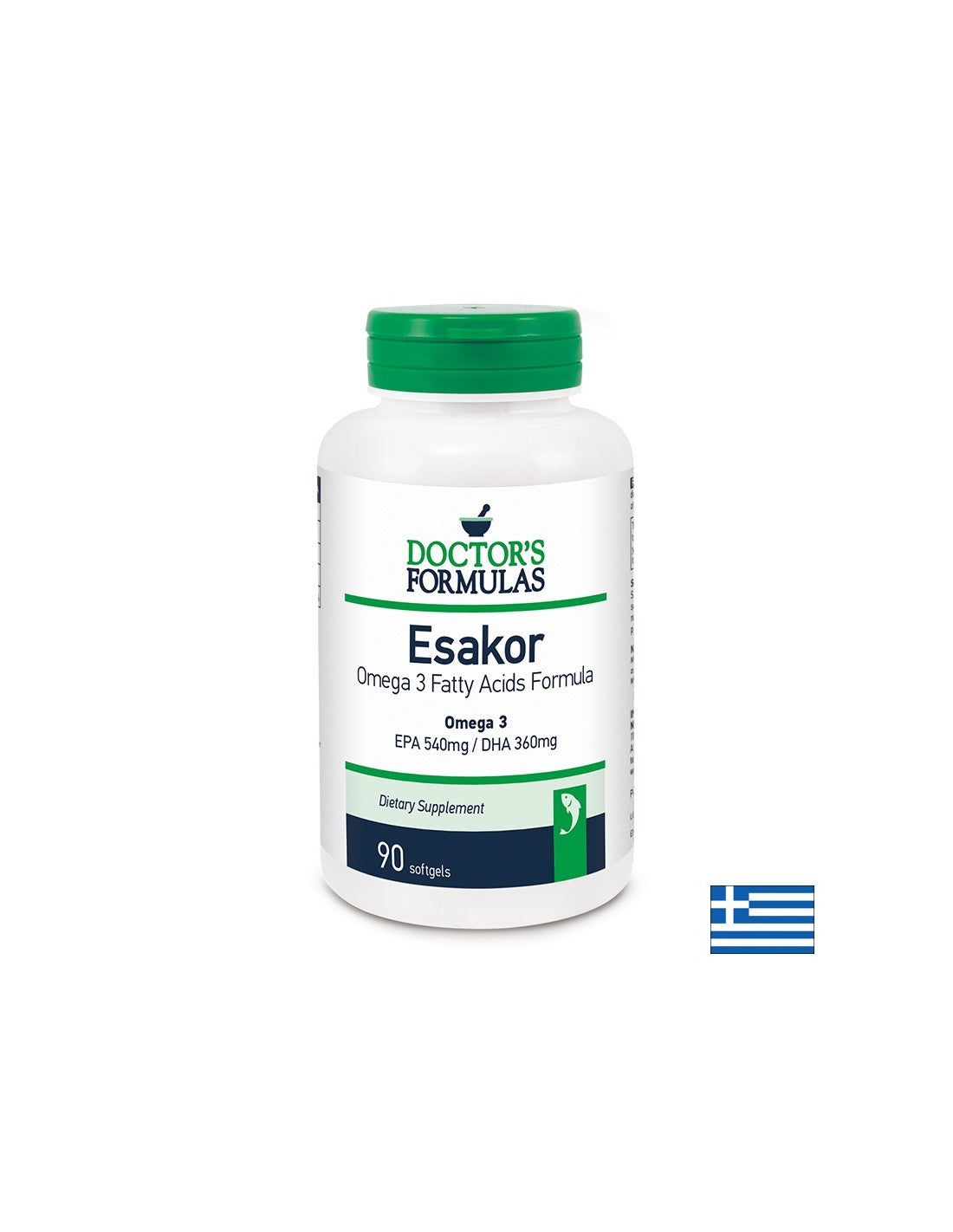 Omega -3 Formulė - „Esakor“, 90 „Softgel Capsules“ gydytojo formulės
