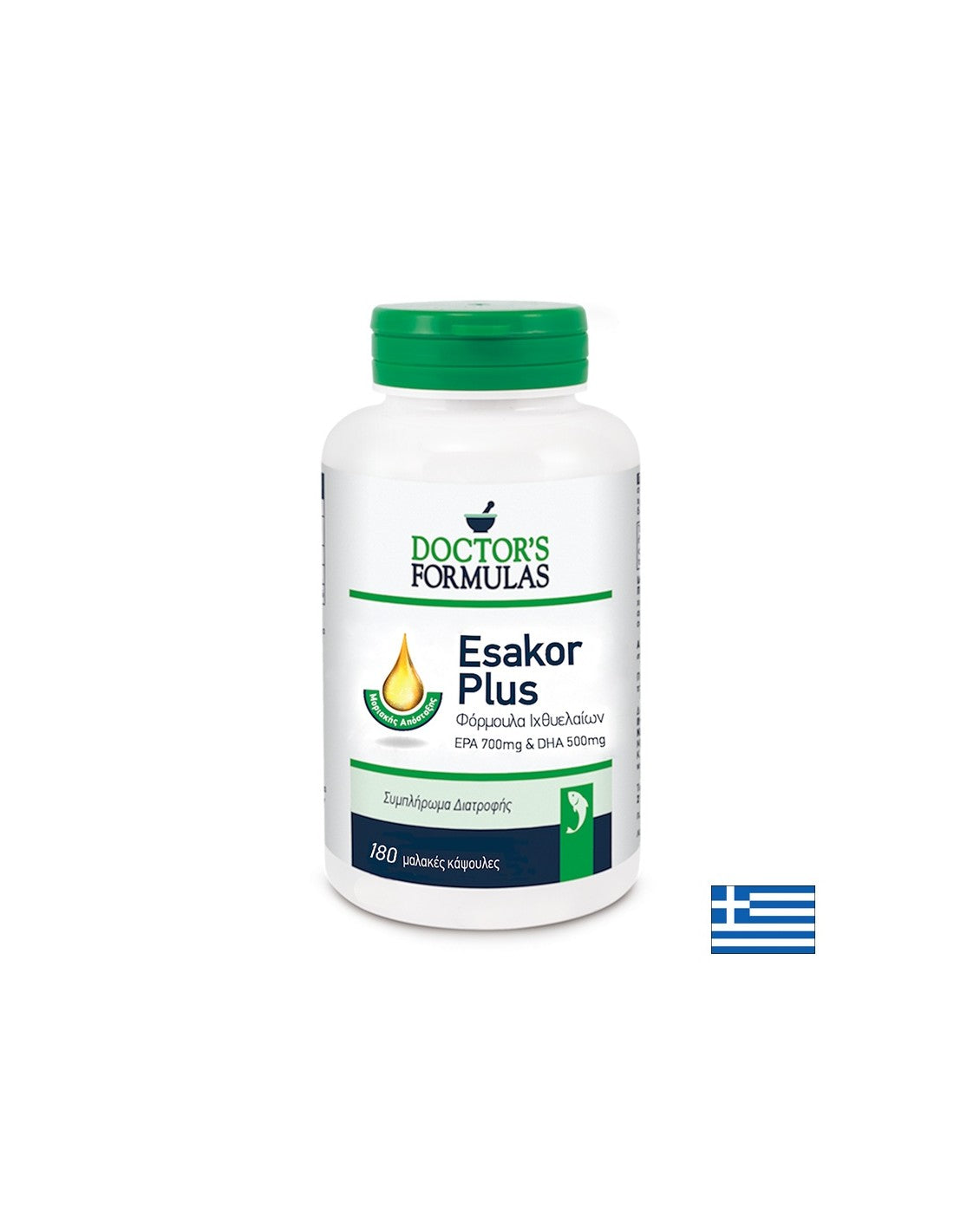 Omega-3 Formule - Esakor Plus, 180 softgelcapsules <tc>Doctor’s Formulas</tc>