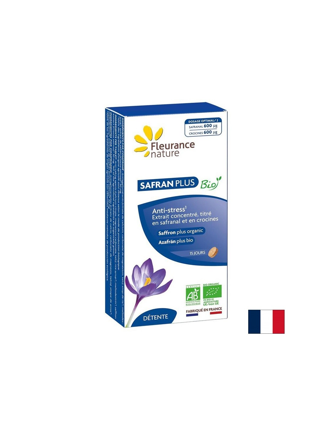Stres i dobry nastrój - Bio szafranowe, 30 mg x 15 tabletek