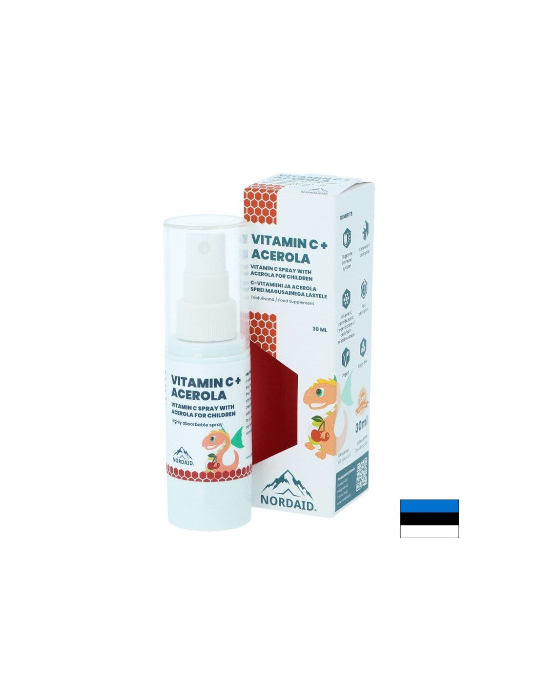 Imunita - Vitamín C + Acerola, sprej s příchutí černého rybízu 30 ml/ 200 střiků <tc>Nordaid</tc>