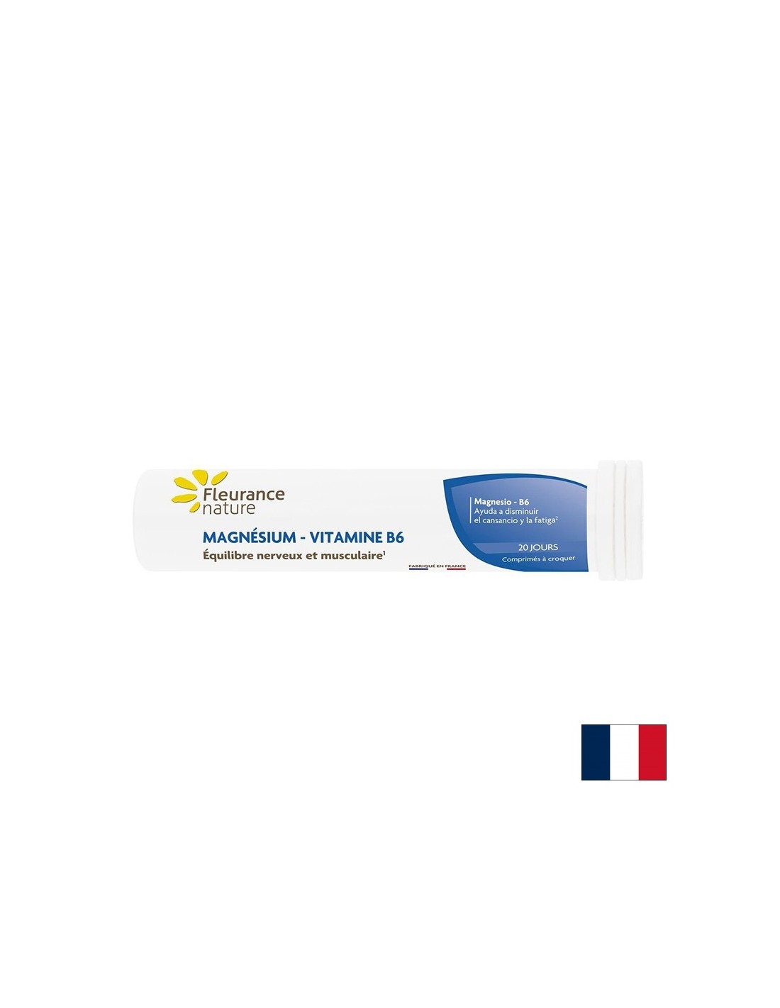 Muskel, Häerz an Nervensystem - Magnesium (Kuelestoff) 300 mg + Vitamin B6 2 mg, 20 Päckchen
