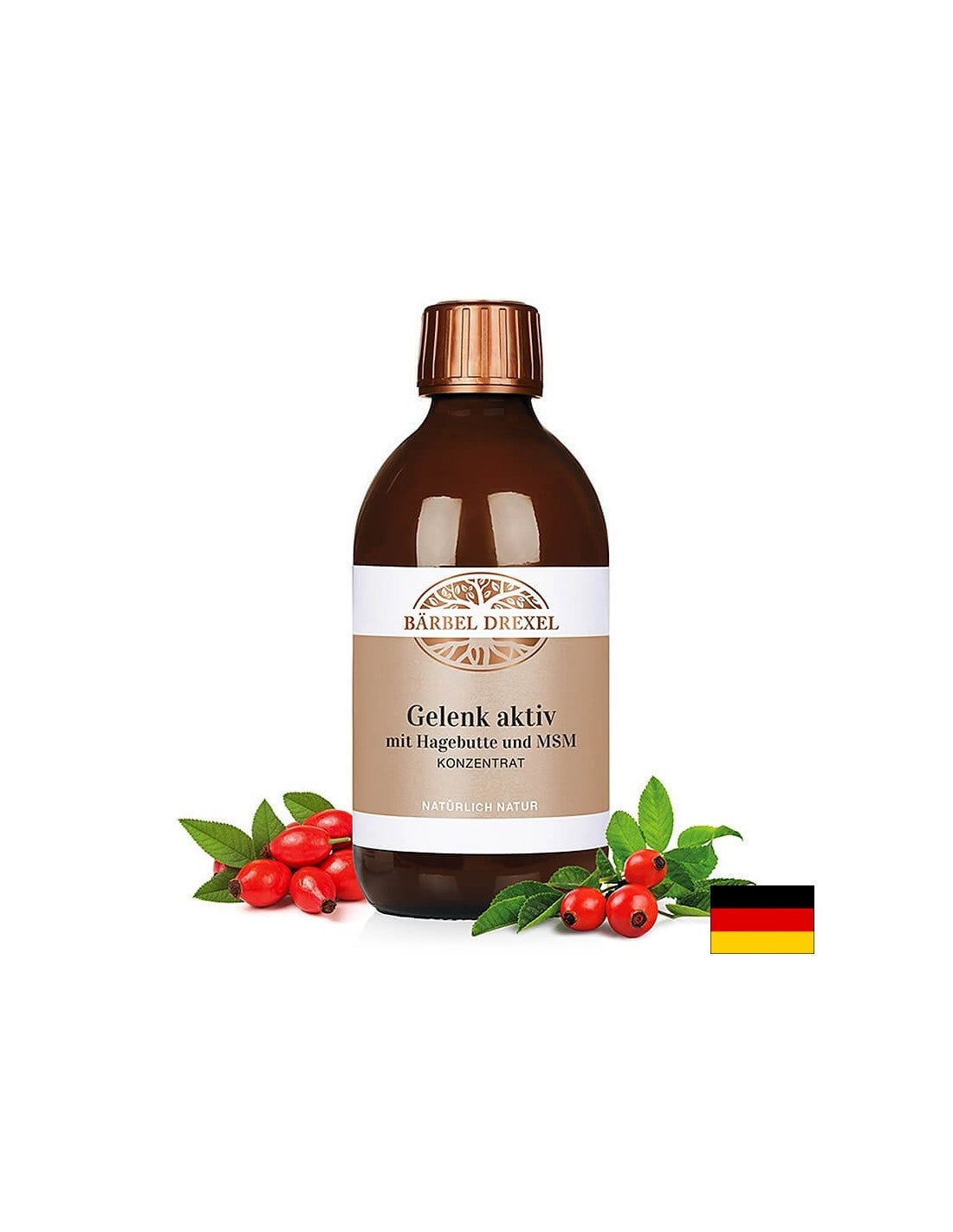 Formel fir mushaberen a Gelenker - Mat Im vu Al Guypuliysaden, Vitamin C a Rouship, 300 ml. Bendbel Drexel