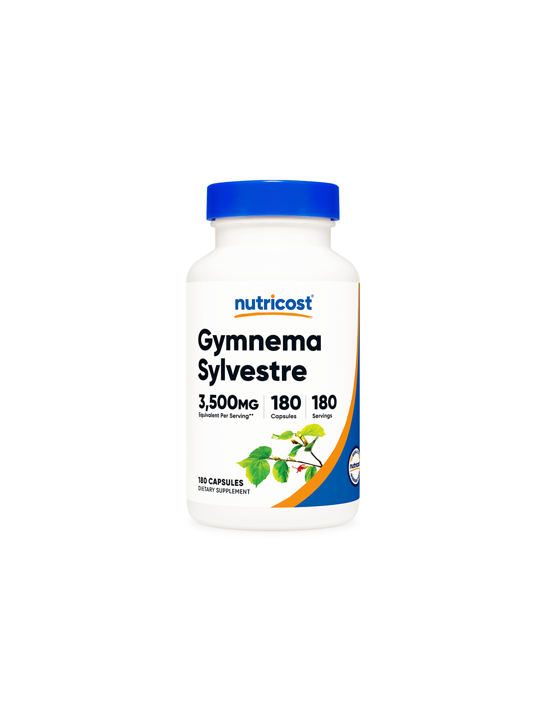 Diabetes y azúcar en sangre - Gymnema, 3500 mg/180 cápsulas, 180 porciones <tc>Nutricost</tc>