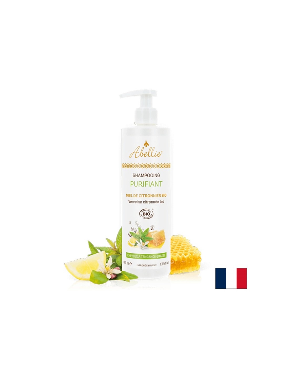 Shampoo for oily hair with lemon tree honey and lemon verbena, 400 ml