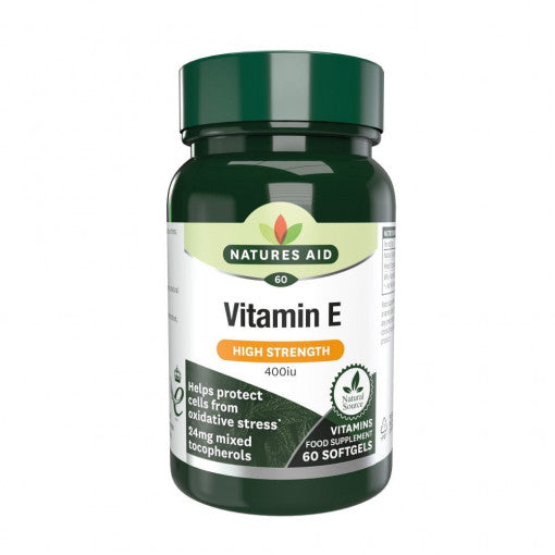 Vitamin E Natural 400iu 60 capsules Natures Aid