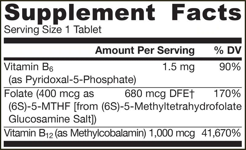 Methyl B-12 1000 mcg & Methyl Folate 400 mcg - 100 Chewable Tablets - Nutra Best Europe