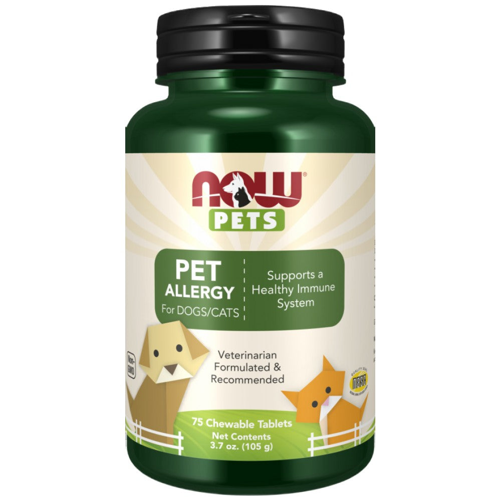 Pet Allergy Chewable Tablets | For Dogs & Cats - 75 Chewable Tablets