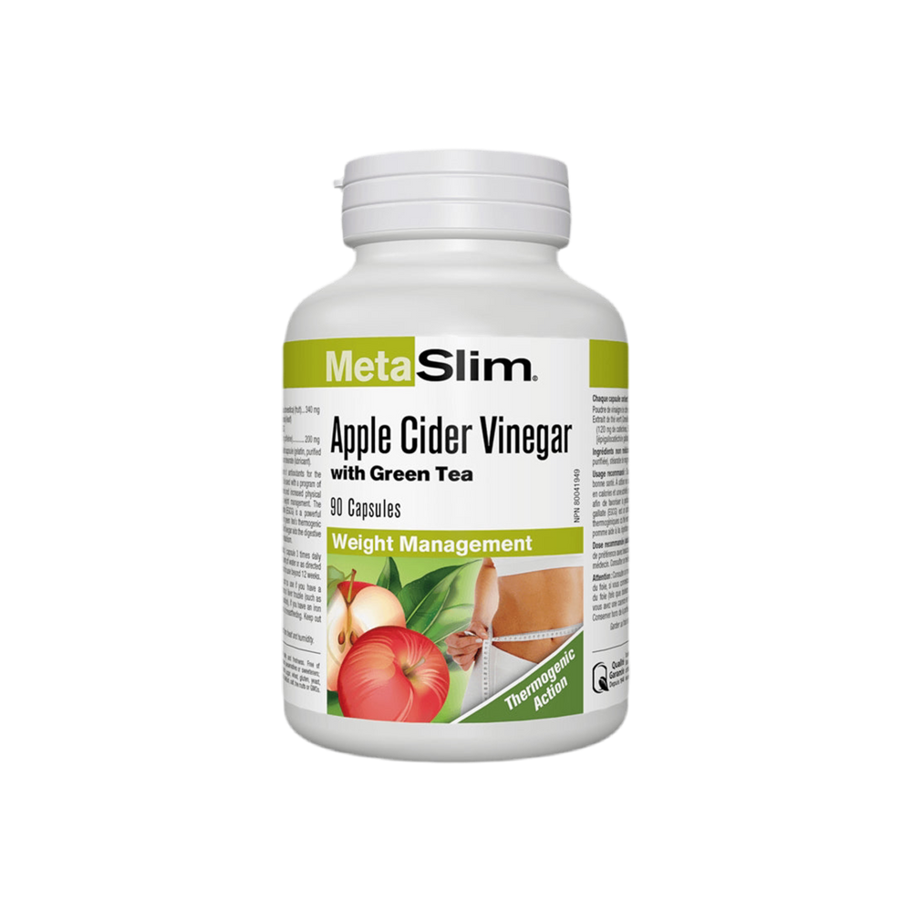 Metaslim® Apple Cider Vinegar - Apple vinegar + Green tea, 90 capsules
