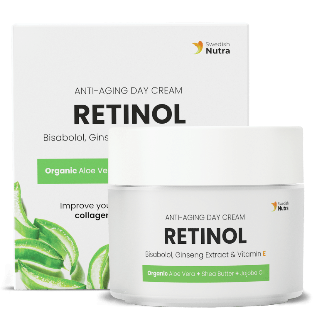 Dienos kremas su retinoliu, hialuronu ir kolagenu 50 ml švediško Nutros