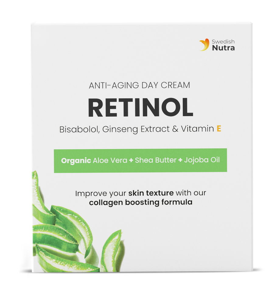 Dienos kremas su retinoliu, hialuronu ir kolagenu 50 ml švediško Nutros