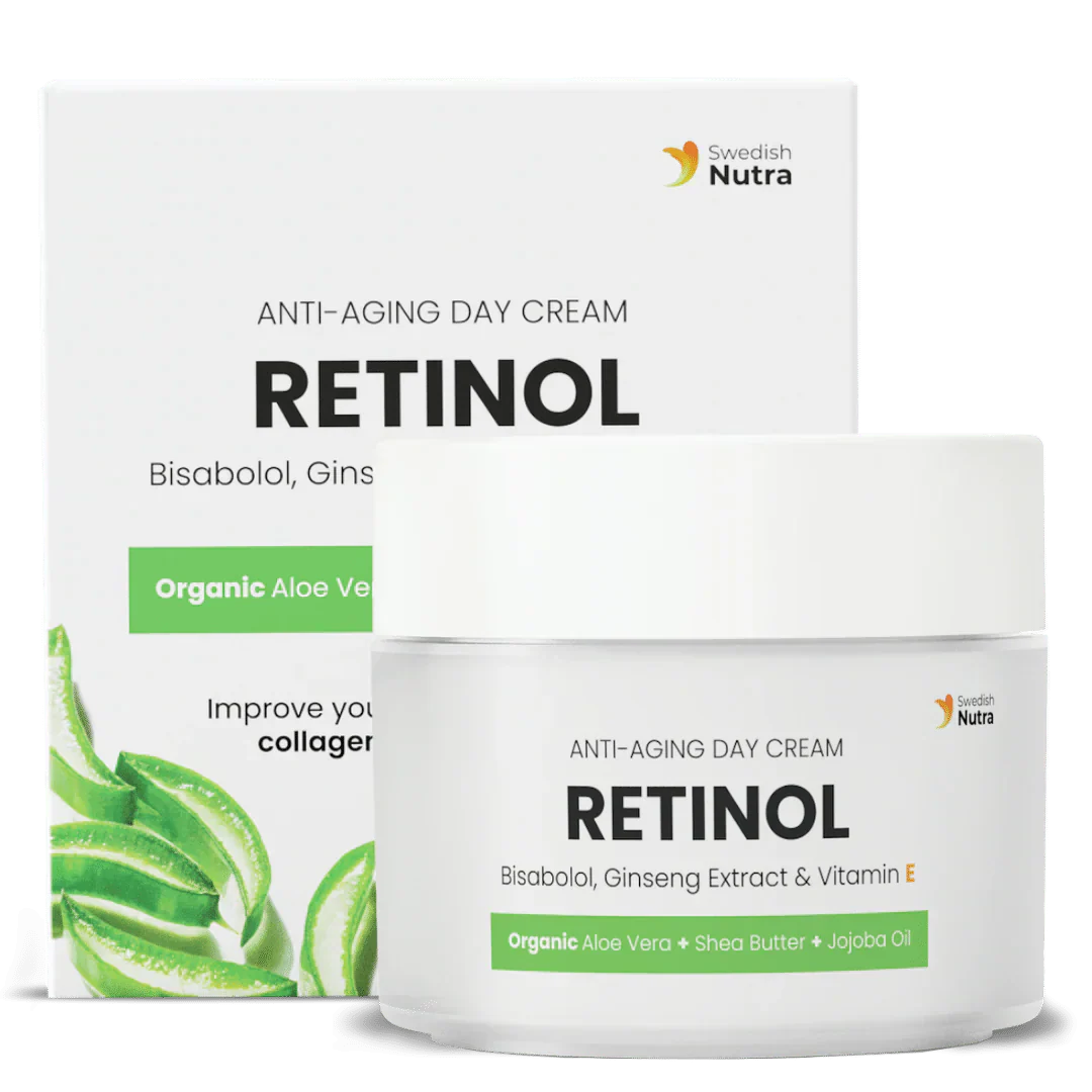 Dienos kremas su retinoliu, hialuronu ir kolagenu 50 ml švediško Nutros