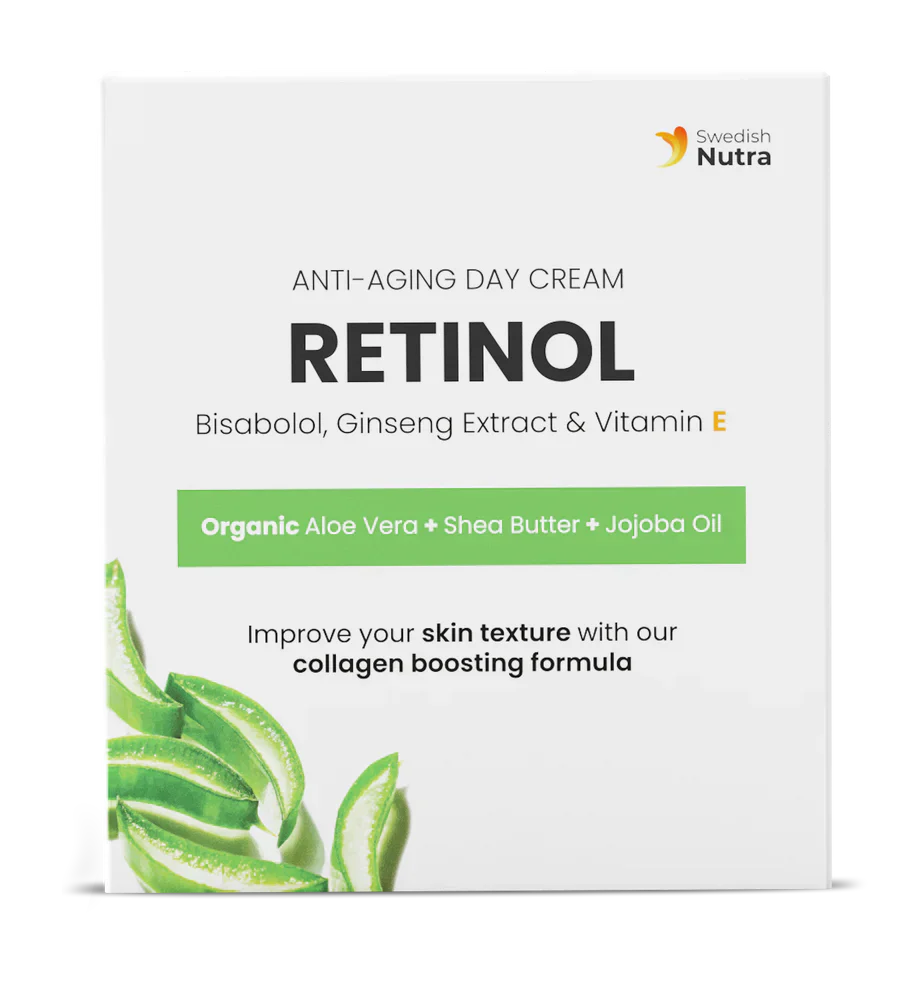 Dienos kremas su retinoliu, hialuronu ir kolagenu 50 ml švediško Nutros
