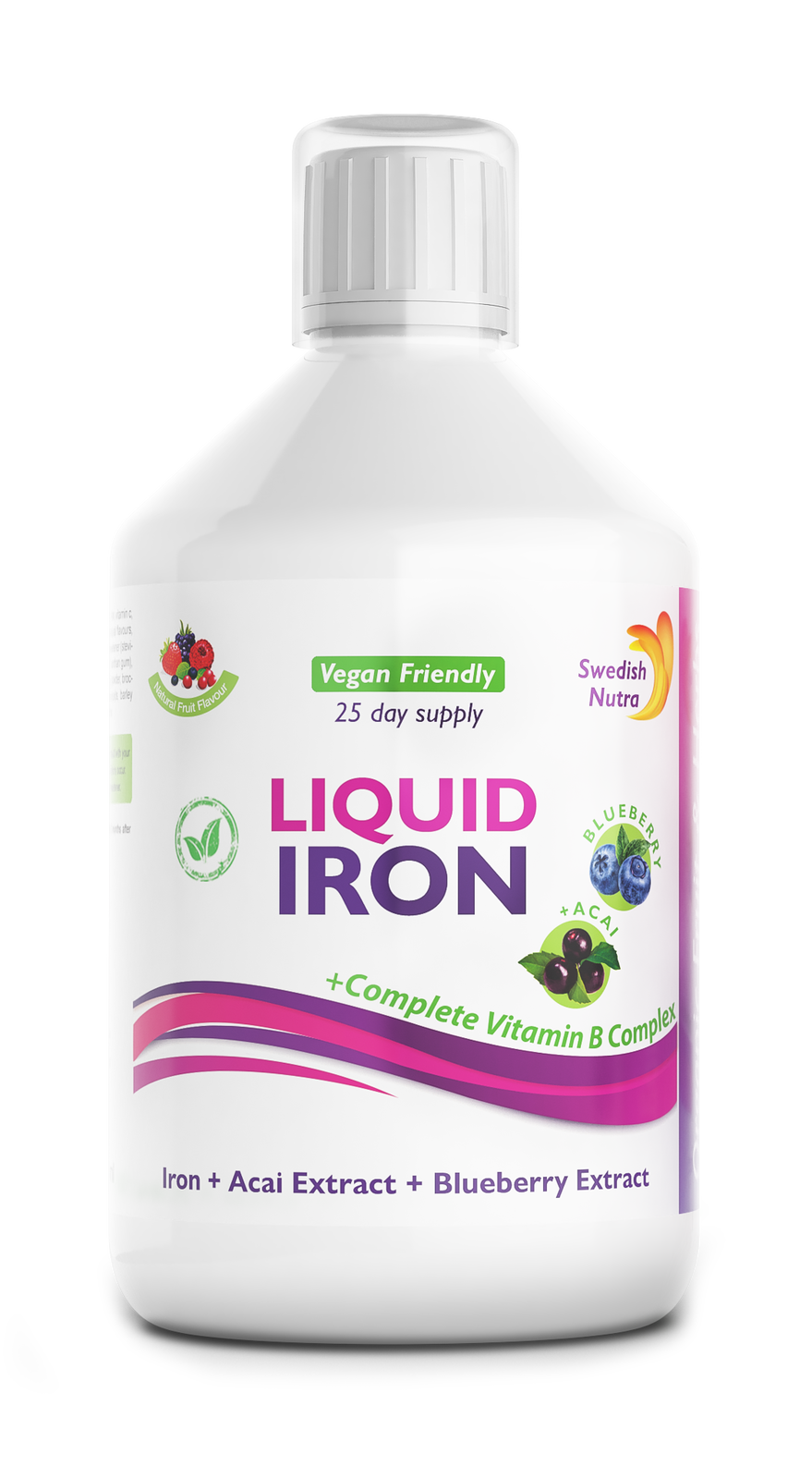 Iron with B-complex and organic fruit and herb extract 500 ml /Vegan/