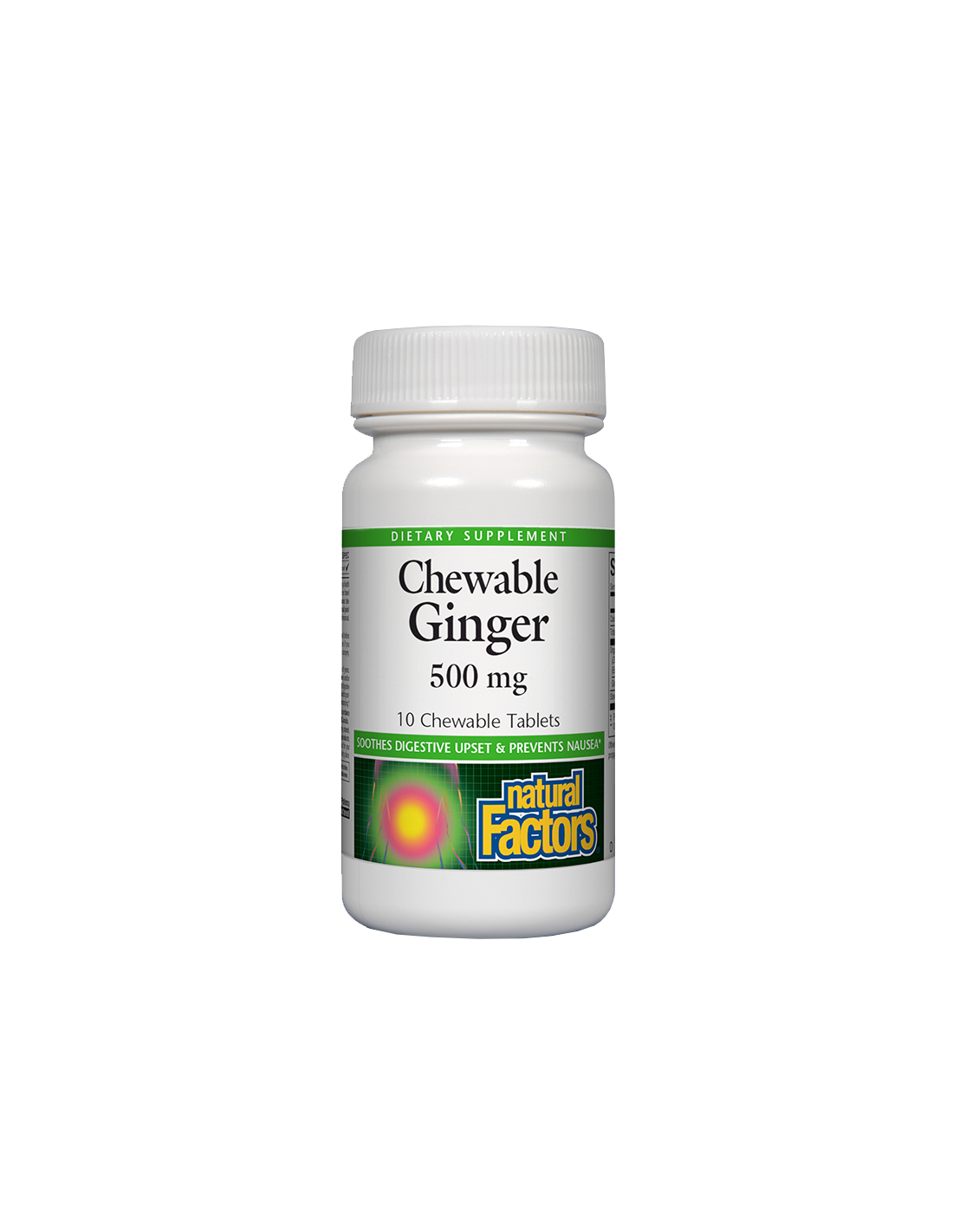 Jengibre masticable 500 mg - 10 tabletas masticables