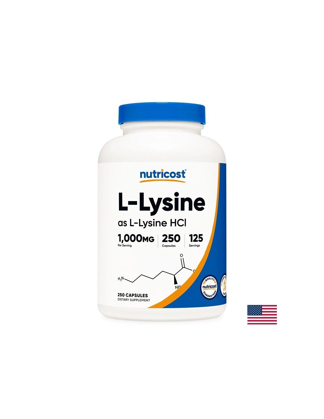 Herpes simplex, skeletal system - L-Lysine (hydrochloride) 500 mg, 250 capsules