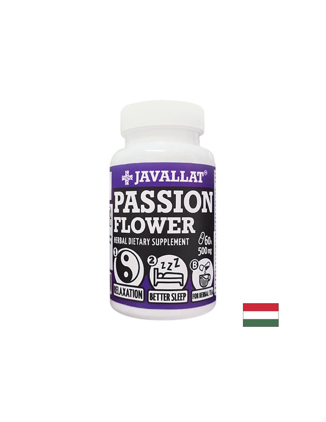 Estrés e insomnio - Passionflower, 500 mg x 60 cápsulas