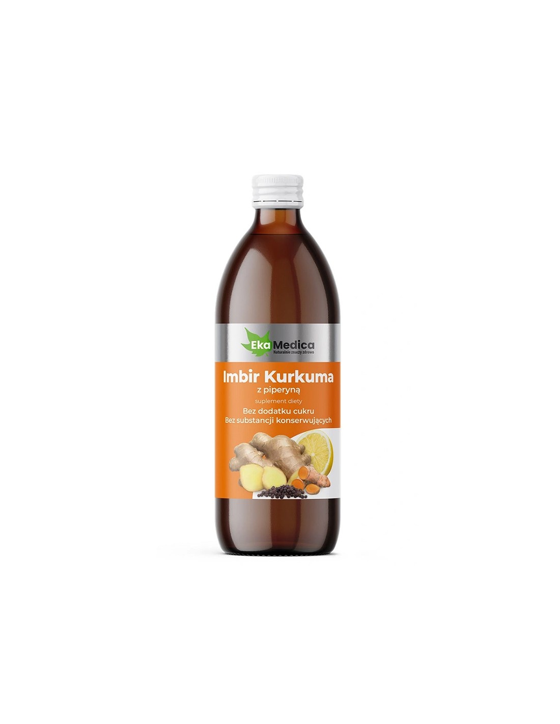 Zázvor a kurkuma s černým pepřem - Gastrointestinální a jaterní zdraví, 500 ml, 10 nebo 20 porcí