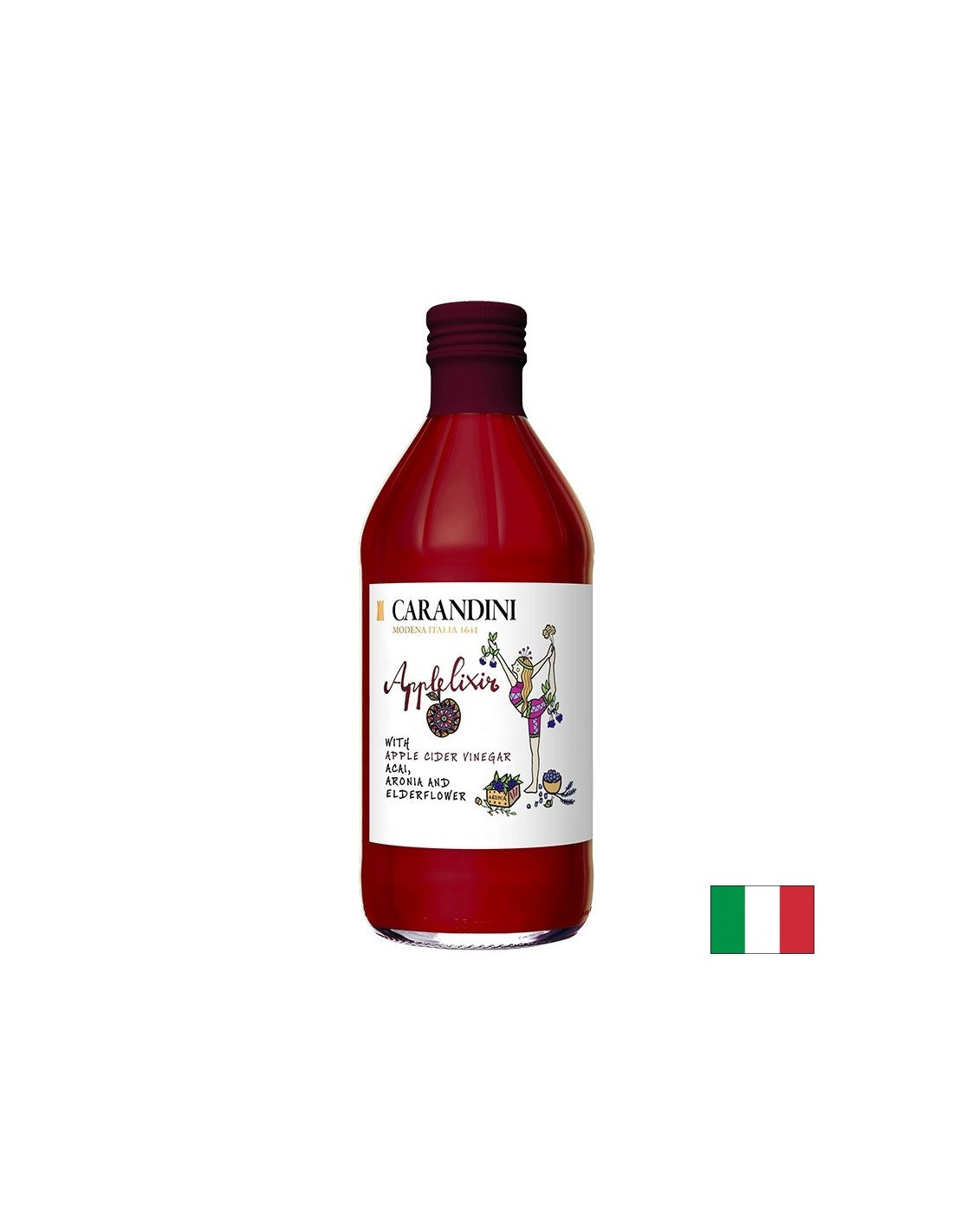 Vinagre de sidra de manzana + ACAI, ChokeBerry y Black Elderflower, 500 ml