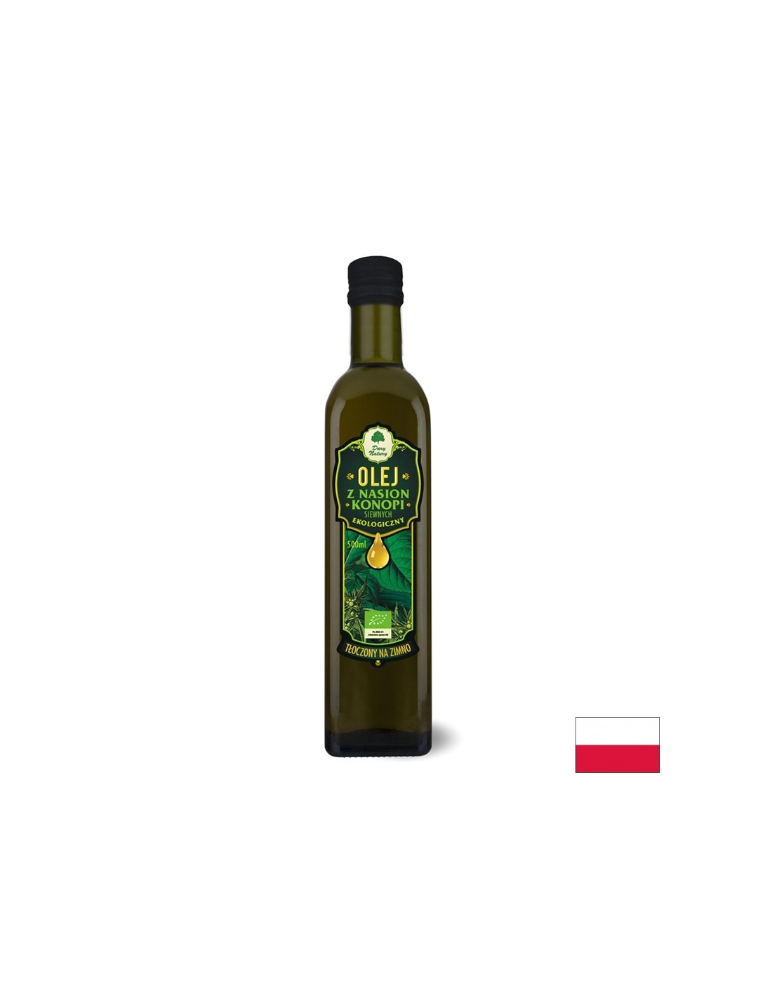 Organiczny olej z nasion konopi, 500 ml
