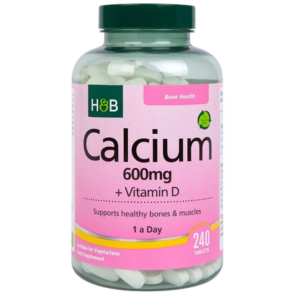 Calcium 600 mg + Vitamin D - 240 Tablets