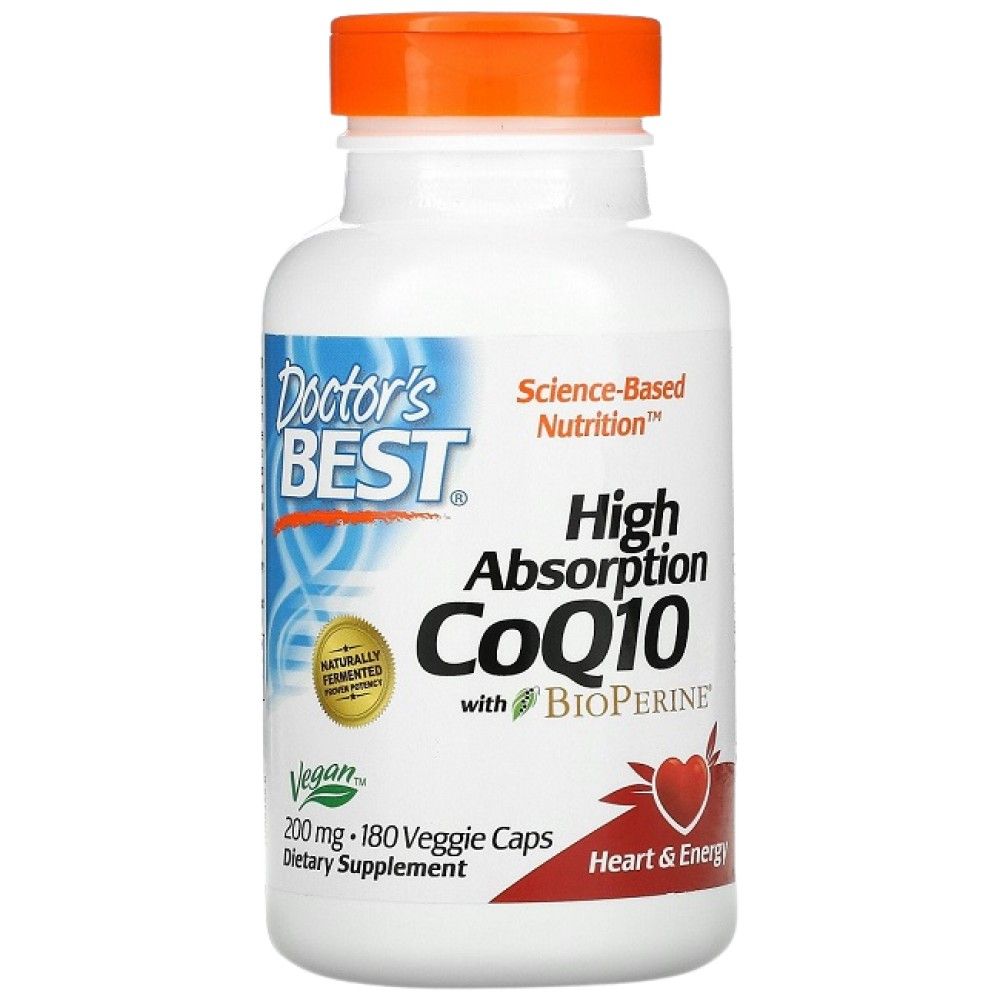 BEST CoQ10 with Bioperine 200 mg - 180 capsules