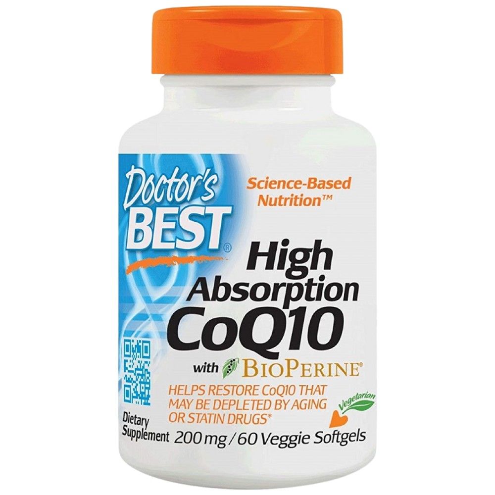 BEST CoQ10 with Bioperine 200 mg - 60 Gel capsules