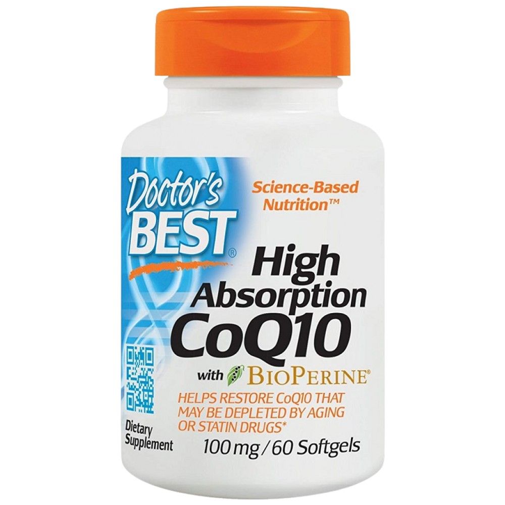 Hoge absorptie COQ10 100 mg., Softgel -capsules x 60, dokters het beste