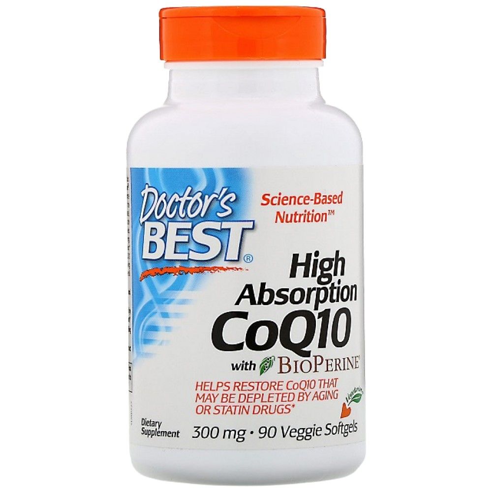 BEST CoQ10 with Bioperine 300 mg - 90 Gel capsules