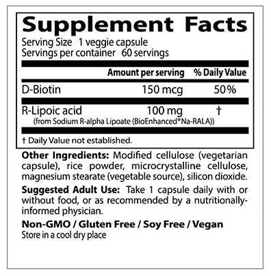 BEST R-Lipoic Acid / Stabilized NA-R-ALA 100 mg - 180 capsules