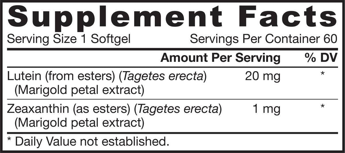 Lutein 20 mg - 120 Softgels