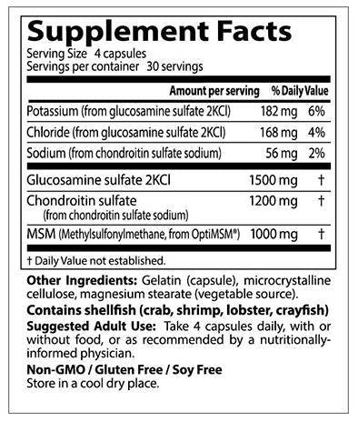 BEST Glucosamine Chondroitin & MSM - 360 capsules