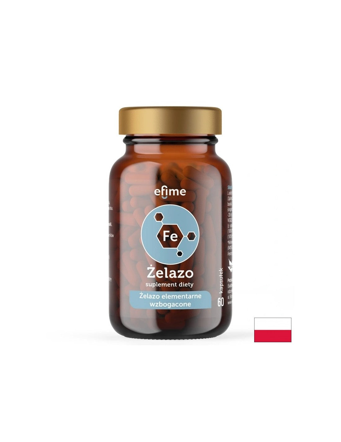 Anemija - geležis + vitaminas B6, B12, C, folio rūgštis, 60 kapsulių