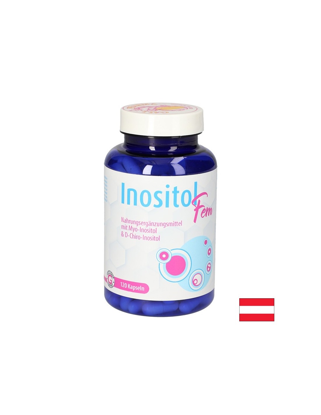 Hormonální rovnováha - inositol pro ženy + kyselina listová a vitamín B6, 120 tobolek
