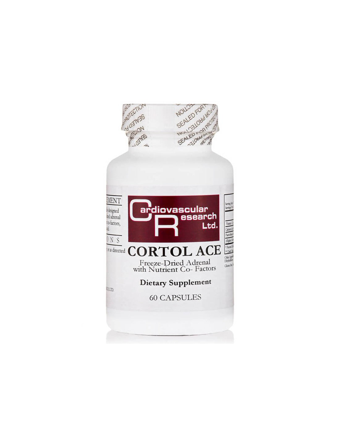 Fatiga y estrés suprarrenales: glándula suprarrenal liofilizada con cofactores nutricionales, 60 cápsulas