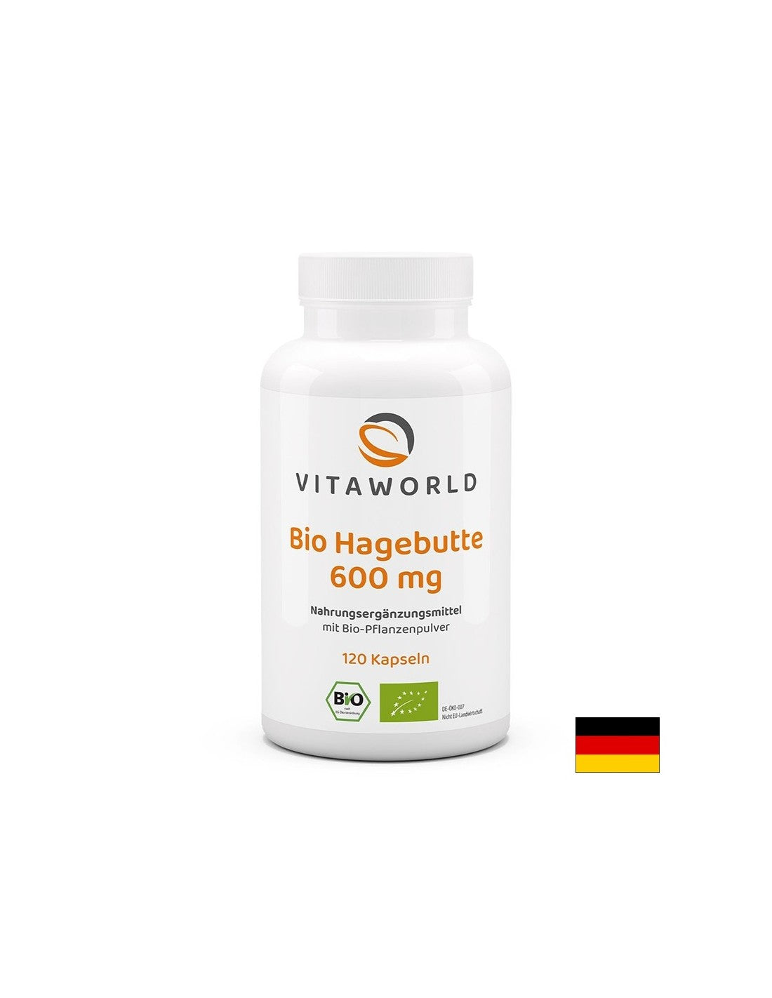 Inmunidad y sistema circulatorio: rosa (fruta), orgánico, 600 mg x 120 cápsulas